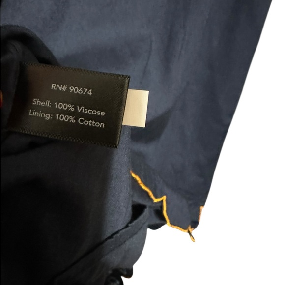 Lula Soul Navy Embroidered Boho Dress with Multicolor Floral Stitching - Picture 9 of 11